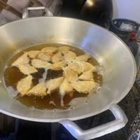 Samosas in the wok   at Hommie Samosas - Nimman in Chiang Mai