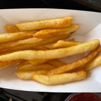 (half eaten) fries   at The Habit Burger Gril in San Diego