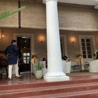 Front of restaurant   at Coromandel Cafe in Pondicherry