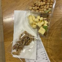 Bits from the vegan salad   at BER - REWE - T1 in Berlin