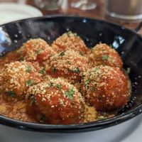 Meatballs at El Patio Cocina Vegana in Genalguacil