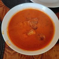 Sopa de tomate at El Patio Cocina Vegana in Genalguacil