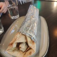 Kebab, a ton of sauce in this one #Veganuary at Kruthuset in Oerebro