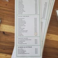 Menu at ACWA in Vilcabamba