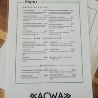 Menu at ACWA in Vilcabamba