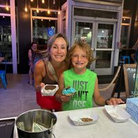 Vegan option on left. Brownie top/cookie bottom  at The Baked Bear in Miami Beach