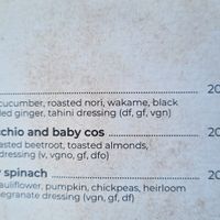 Menu at Waterfront Tavern in Shellharbour