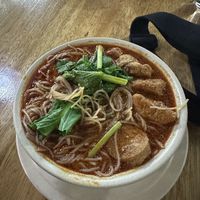 Laksa (the tofu has egg in)   at Gunung Mulu National Park Cafe in Mulu