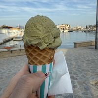 Vegan pistachio ice cream  at Ice Dreams in Mallorca