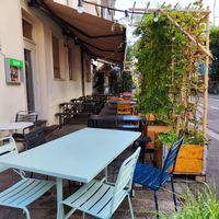 Outdoor seating (quiet) at NAM - Soup Bar in Basel