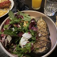 Eggplant dish with mint in salad   at Osbourne Hotel in Fortitude Valley