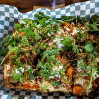 Vegan pizza at Bookie's Pizza in Santa Cruz