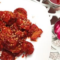 Big "chicken" pieces at Vegan Insa - 비건인사 in Seoul