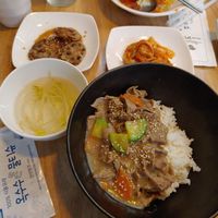 Bulgogi on rice at Vegan Insa - 비건인사 in Seoul