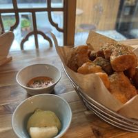 Curry fried chikn  at Vegan Insa - 비건인사 in Seoul
