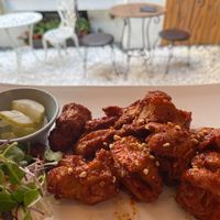 Vegan Korean BBQ ‘chicken’ (actual portion size slightly bigger than shown - I couldn’t resist before taking the photo!) at Vegan Insa - 비건인사 in Seoul