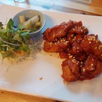 Korean fried chicken at Vegan Insa - 비건인사 in Seoul