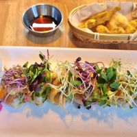 California roll with tempura at Vegan Insa - 비건인사 in Seoul