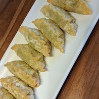 Fries dumplings at Vegan Insa - 비건인사 in Seoul