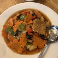 Rice cakes sweet and sour mushrooms   at Vegan Insa - 비건인사 in Seoul