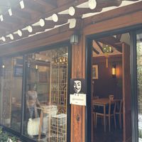 View from the internal garden  at Vegan Insa - 비건인사 in Seoul