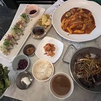 Three nice dishes to share  at Vegan Insa - 비건인사 in Seoul