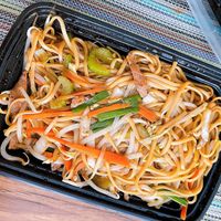 Seitan lo mein  at Veggie Fun in Providence