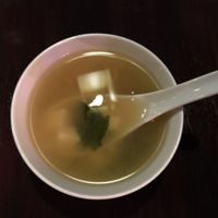 Great miso soup at Veggie Fun in Providence