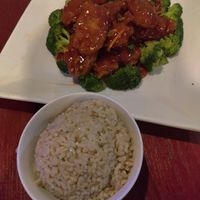 Orange chick'n at Veggie Fun in Providence