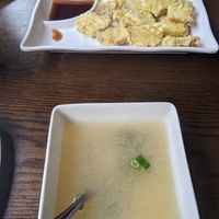 Age-tofu and miso soup at Veggie Fun in Providence