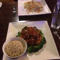 vegan orange chickun at Veggie Fun in Providence