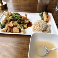 Tofu Delight lunch special    at Veggie Fun in Providence