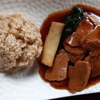 Black pepper seitan at Veggie Fun in Providence