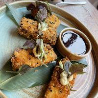 Panko smoked tofu   at Victors in Alderley Edge