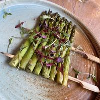 Asparagus yakitori    at Victors in Alderley Edge