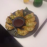 Veggie gyoza at Unagi Street Food in Wilmslow