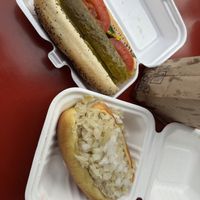 Vegan Chicago & New York Dogs  at DogSlinger in Stevensville