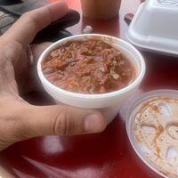 Smallest side of chili ever, like $4  at DogSlinger in Stevensville