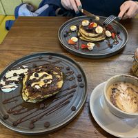 I had some amazing pancakes on my first visit, but when I returned they weren’t very good. Much thinner, quite greasy and the vegan cream tasted kind of strange    at Green Room in Leeds