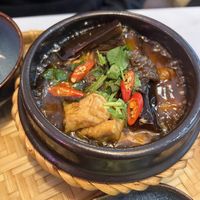 Sizzling dish  at Nom Vietnamese Kitchen in Helsinki