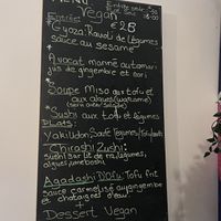 Vegan menu - also vegan options on main menu   at Sushi Street Café in Marseille