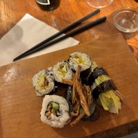 Vegan menu sushi entree - tofu plus vegetables  at Sushi Street Café in Marseille