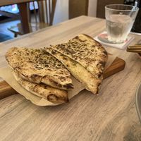 Garlic naan   at Vegan Dhaba in Birmingham