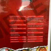 Menu at Taj Mahal Restaurante  in La Seu Durgell