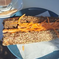 My vegan hot dog was different and not very tasty,☹️ at Bar do Bano in Porto