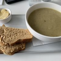 Cauliflower and broccoli soup  at The Dancing Midge Cafe in Millport