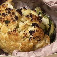 Roasted cauliflower  at Miznon in West London