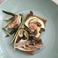 tarte with salad   at Mange.Voyage.Aime in Nice