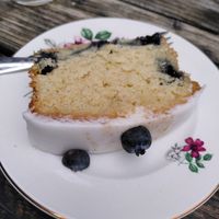Lemon and blueberry cake 😋 (May 2023) at The Woodland Coffee Stop in Sheffield