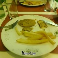 Third Dish In The Menu, Potatoes With Eggplant And Tofu, Very Delicious at Vegania Restaurante in Madrid